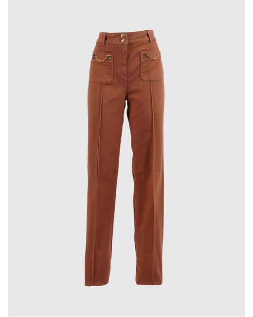 Elisabetta Franchi Orange Cotton Denim Jeans