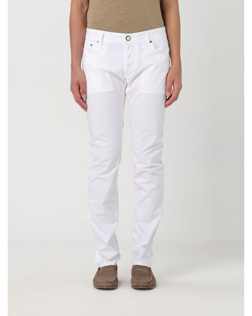 Jacob Cohen White Pants for men