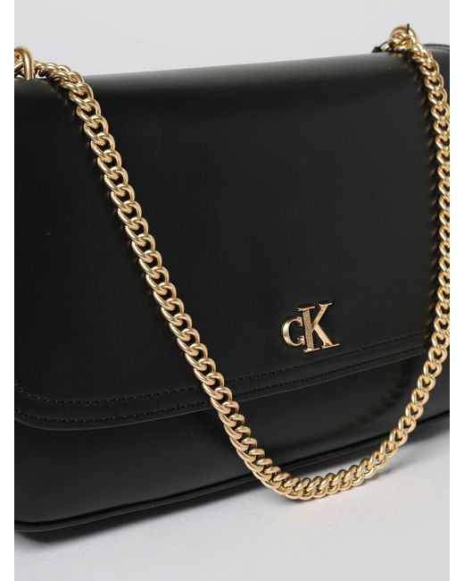 Calvin Klein Black Faux Leather Bag