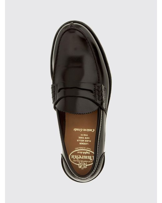 Church's White Pembrey Brushed Leather Penny Loafers With Saddle Strap for men