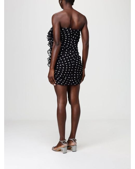 Nina Ricci Black Polka Dot Silk Mini Dress