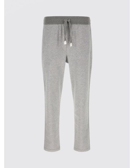 Brioni Gray Cotton Blend Jogging Pants for men