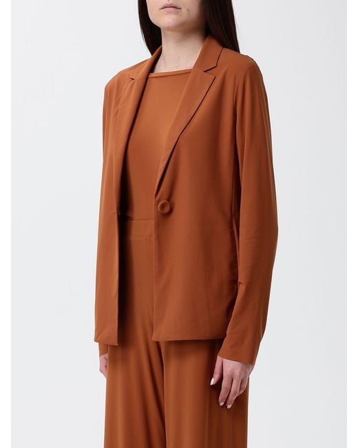 Maliparmi Brown Single Breasted Jersey Blazer