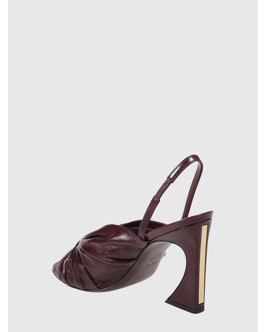 Fendi Brown Arco Draped Nappa Sandals