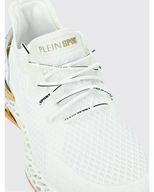Philipp Plein White Philipp Plein Thunder Force Gen.X-01 Mesh Low-Top Sneakers for men