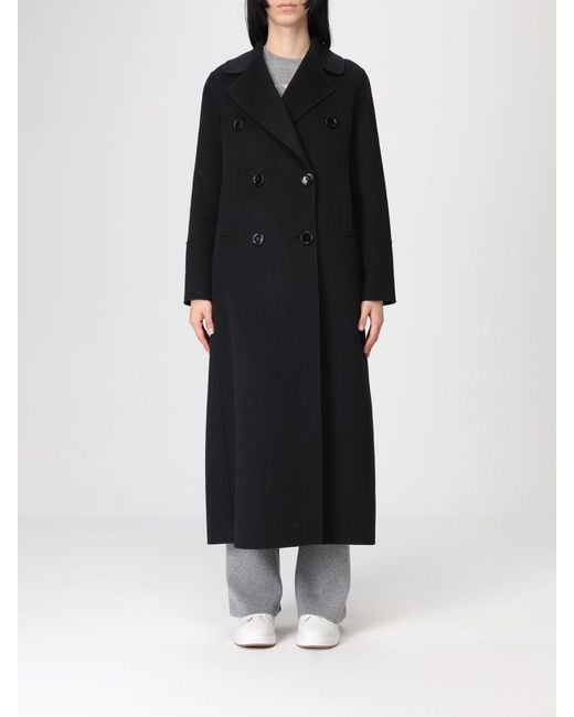 Max Mara Black Double-Breasted Coat