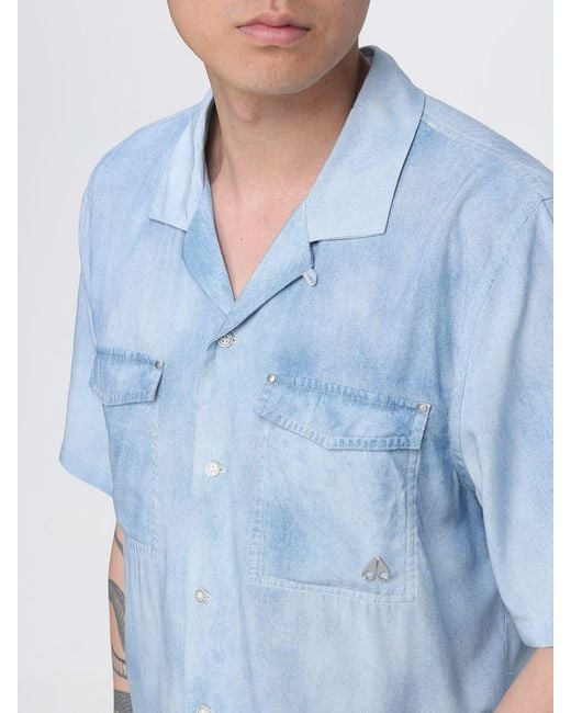 Moose Knuckles Blue Baand Shirt Ofnim for men