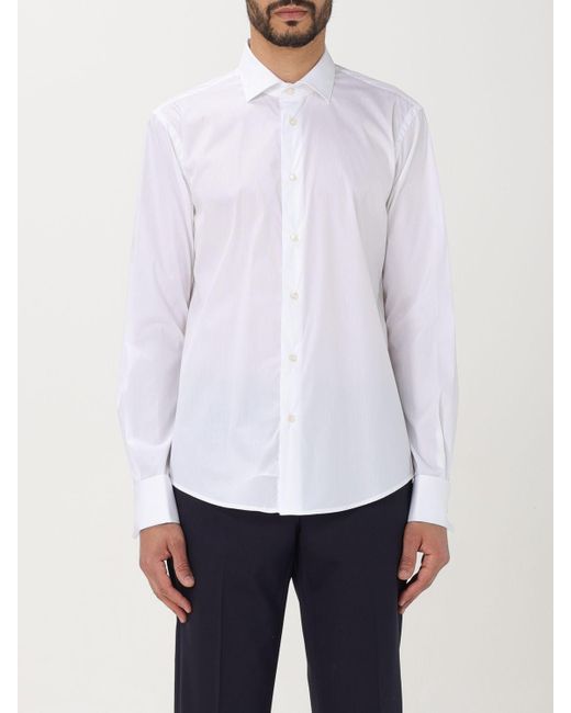 Camicia classica in misto cotone di Brian Dales in White da Uomo