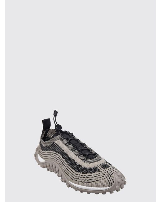 AMI White Mirage Striped Knit Low-Top Sneakers With Drawstring