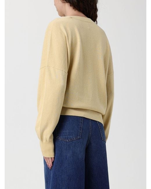 Isabel Marant Blue Crew Neck Wool And Cotton Pullover