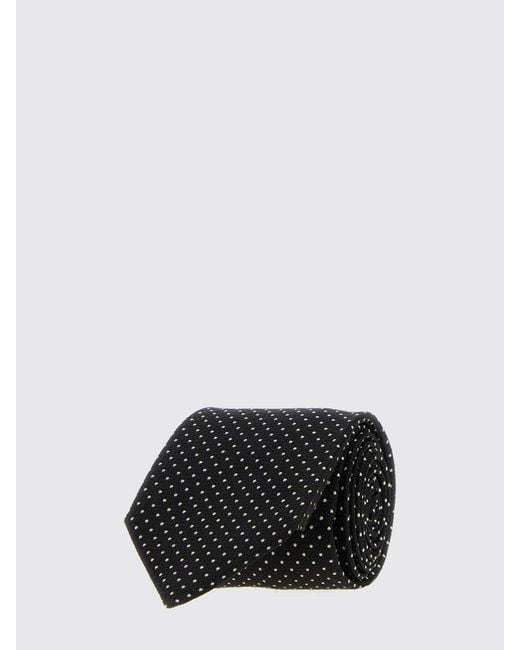 Corbata De Seda Con Motivo De Lunares Tom Ford de hombre de color Black