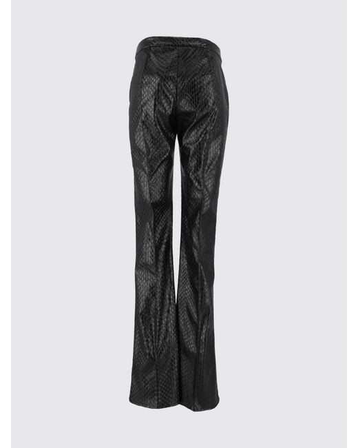 Elisabetta Franchi Black High-Waisted Flared Trousers