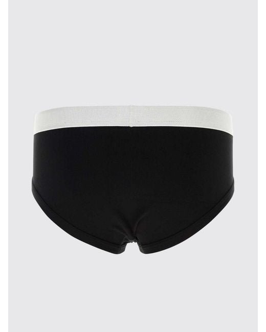 Tom Ford Black Stretch Cotton Briefs With Logo Waistband for men