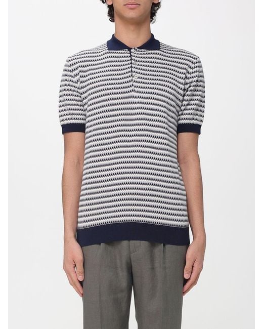Manuel Ritz Gray Knitted Polo Shirt for men