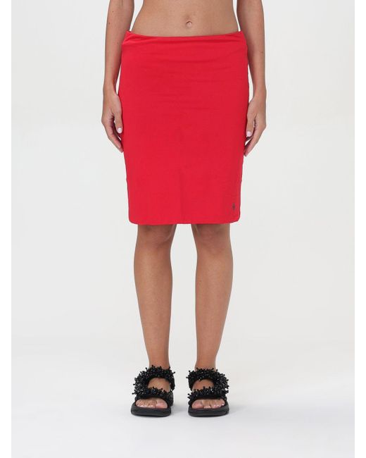 The Attico Red Skirt