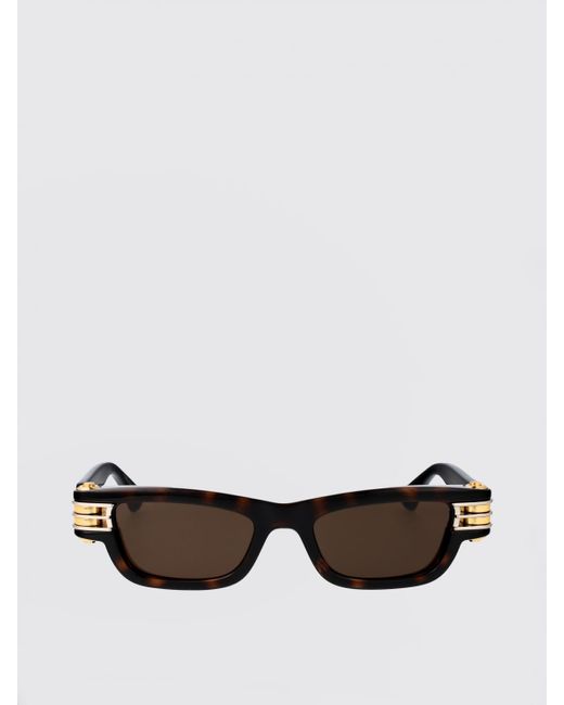 Bottega Veneta Brown Bolt Squared Injected Acetate Sunglasses for men