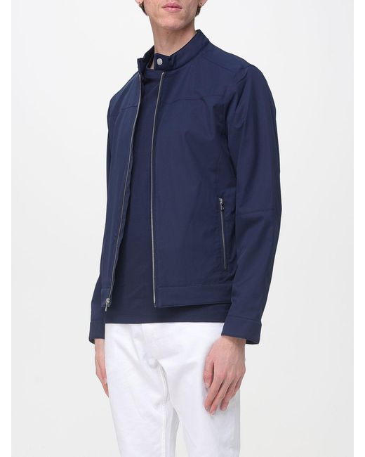 Michael Kors Blue Nylon Racer Jacket for men