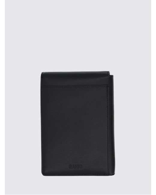 Ganni White Recycled Leather Dog Print Wallet