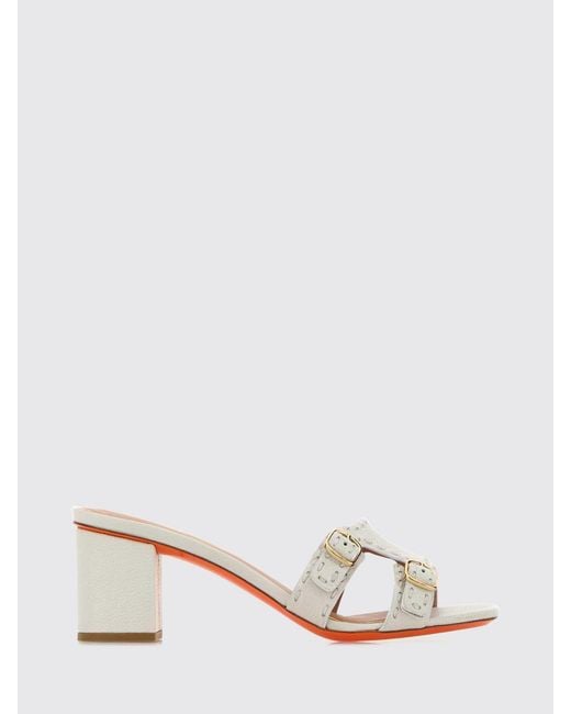 Santoni Natural Heeled Sandal