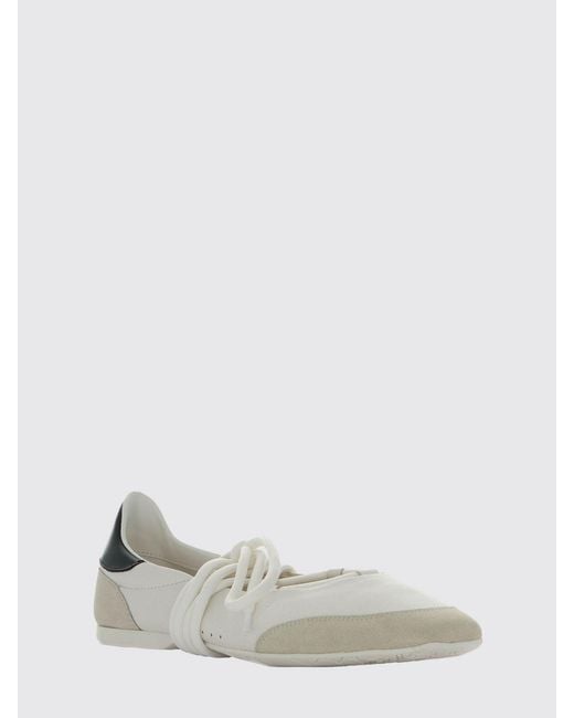 Patrizia Pepe White Dancing Skin Leather Ballerinas