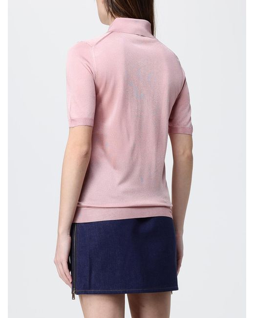 Fendi Red Viscose Polo Shirt With Logo