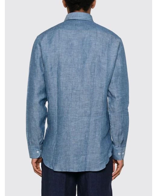 Etro Blue Linen Shirt for men