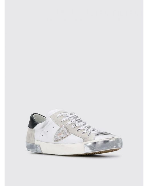 Philippe Model Prlu Sneakers Aus Used-Leder in White für Herren