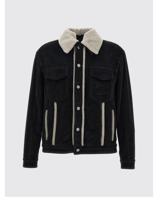 Fendi Black Classic Corduroy Jacket for men