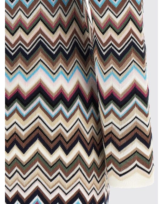 Missoni White Zigzag Pattern Knit Jersey Mini Dress
