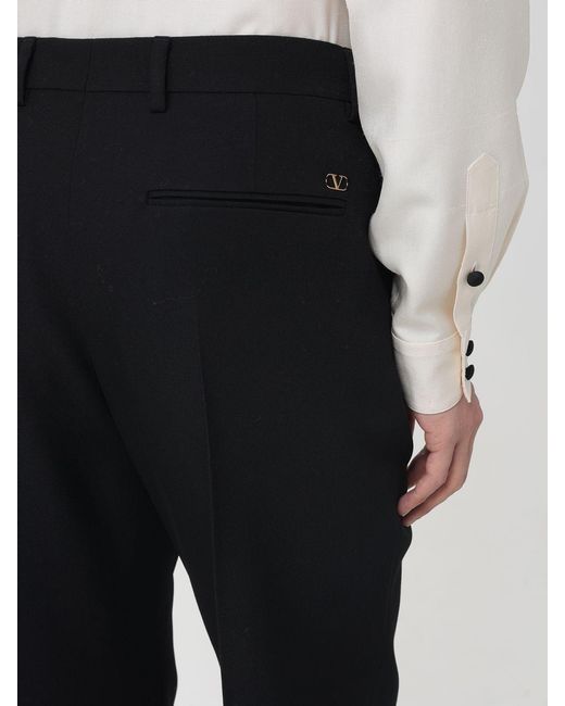 Valentino Black Classic Wool Trousers for men