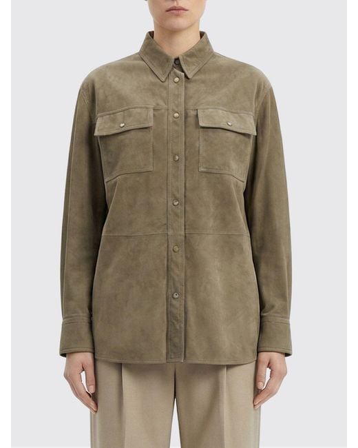 Brunello Cucinelli Green Suede Shirt