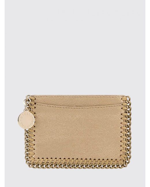 Stella McCartney Natural Falabella Synthetic Suede Credit Card Holder