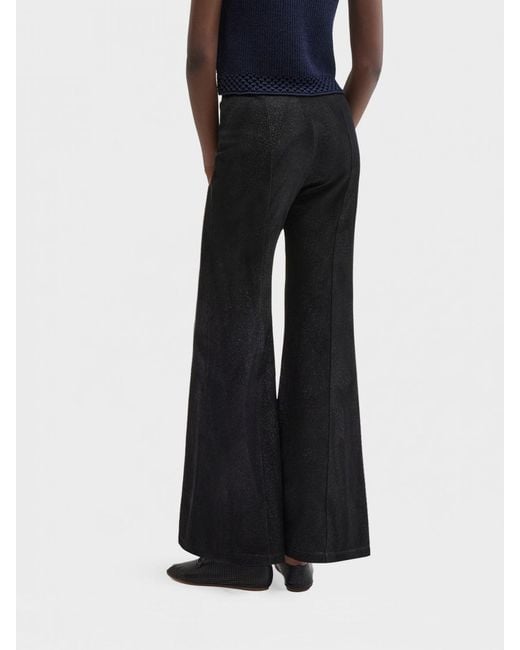 MACCAPANI Black Easy Flared Trousers