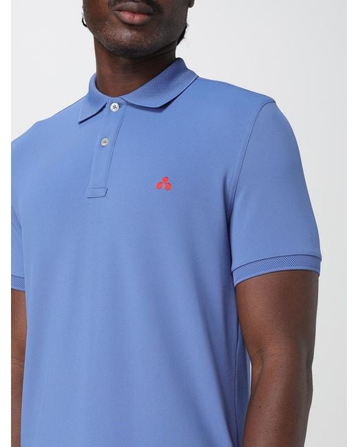 Peuterey Blue Basic Polyamide Polo Shirt for men