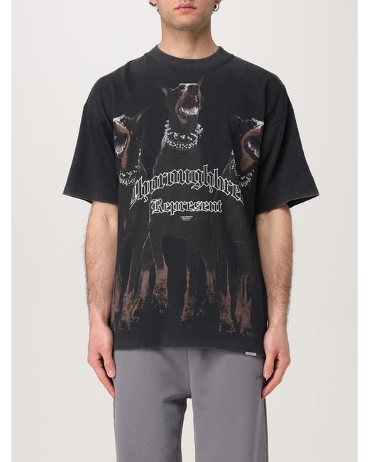 Represent Black Graphic Print Relaxed T-Shirt for men