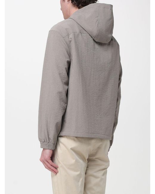 Emporio Armani Gray Polyester Windbreaker for men