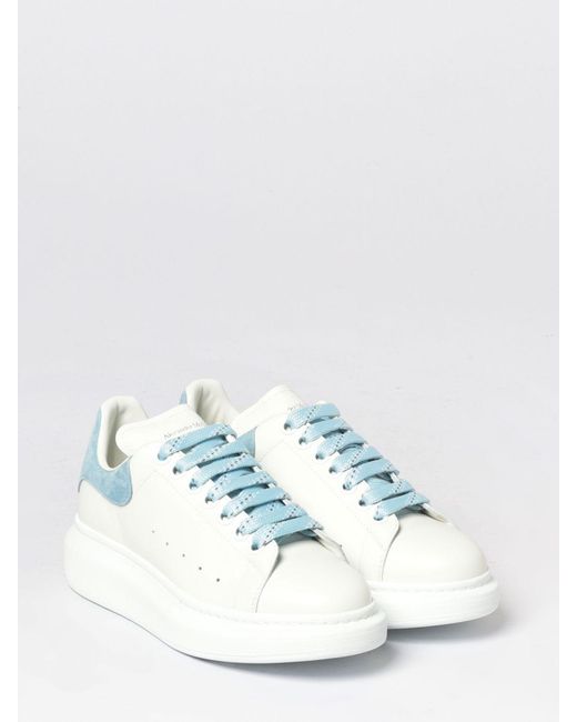 McQueen White Oversize Leather Sneakers