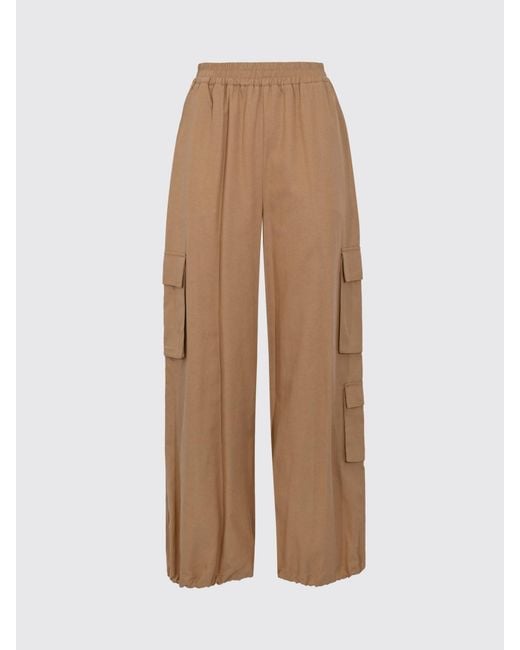 Twinset Natural Cotton Cargo Pants