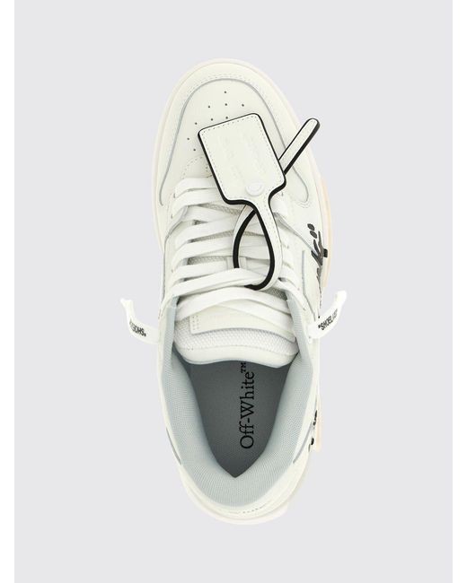 Off-White c/o Virgil Abloh Natural Out Of Office "For Walking" Low-Top Sneakers