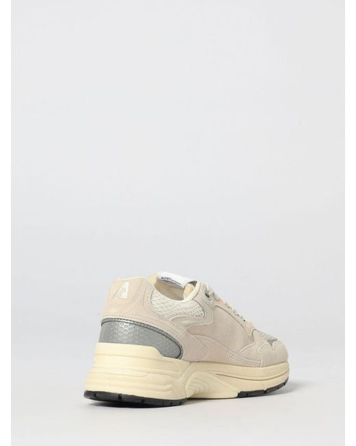 Autry Natural Hyperway Suede And Mesh Sneakers