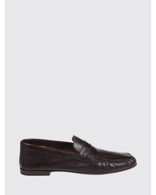 Alberto Fasciani White Lukas Tumbled Leather Loafers With Leather Sole for men