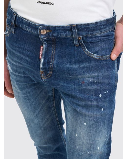 DSquared² Blue Stretch Cotton Skinny Fit Jeans for men