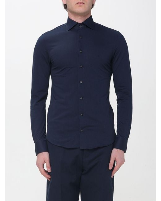 Michael Kors Blue Cotton Blend Shirt for men