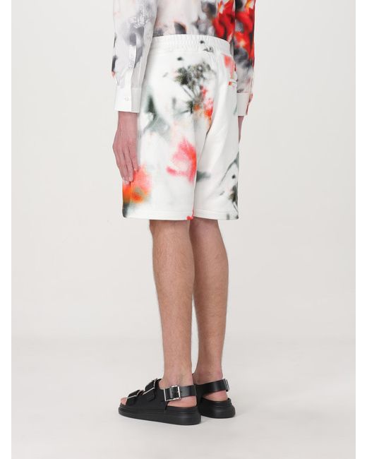 Alexander McQueen Bermudas Mit Batikmuster in White für Herren