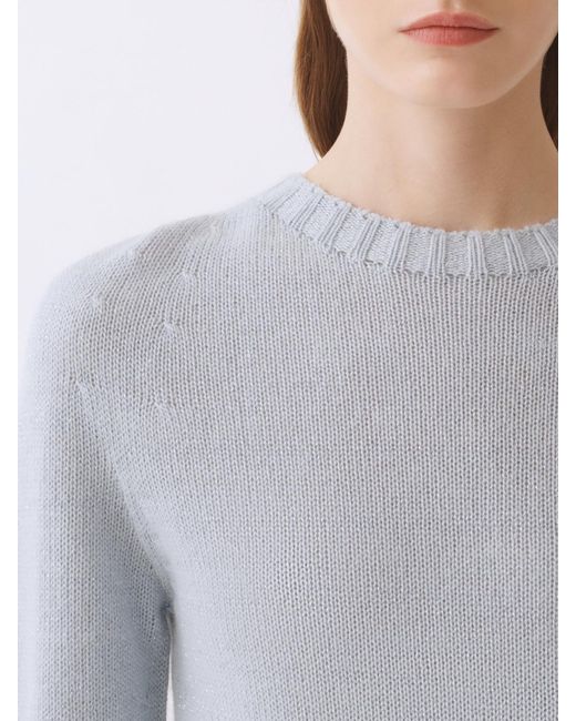 Fabiana Filippi Gray Virgin Wool And Silk Sweater