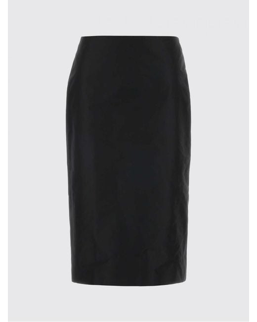Jil Sander Black Faille Pencil Skirt