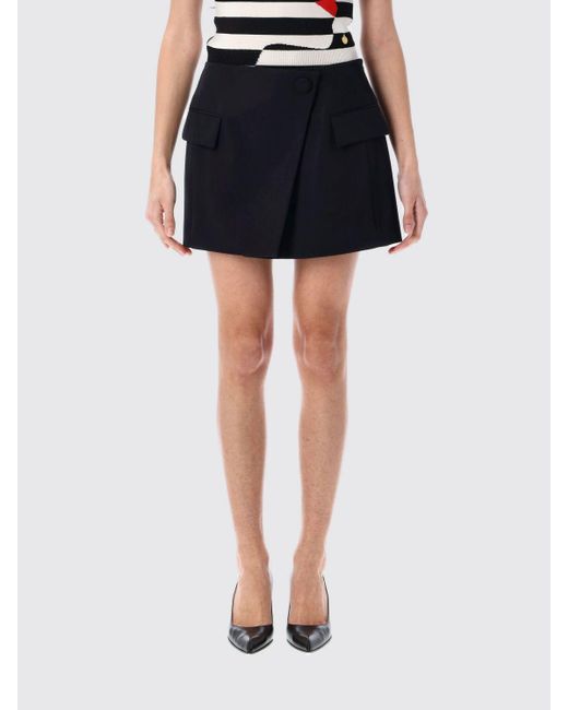 スカート BALMAIN 'Nastro Balmain' skirt Black Short jacquard skirt with Balmain ribbon motif - Women | BALMAIN