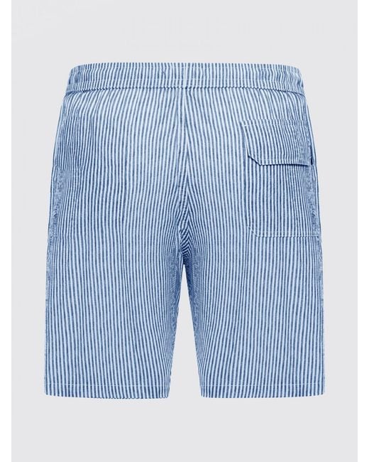 Fay Blue Striped Technical Fabric Swimsuit for men