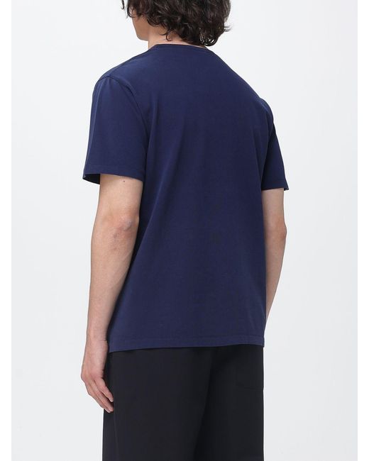 J.W. Anderson Blue Cotton Crew Neck T-Shirt With Logo for men