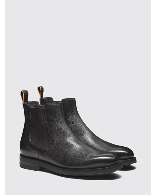 Santoni Black Boot for men